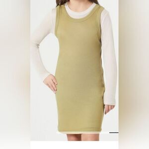 Forever 21 Girls long sleeve combo Olive dress kids 11/12 NWT